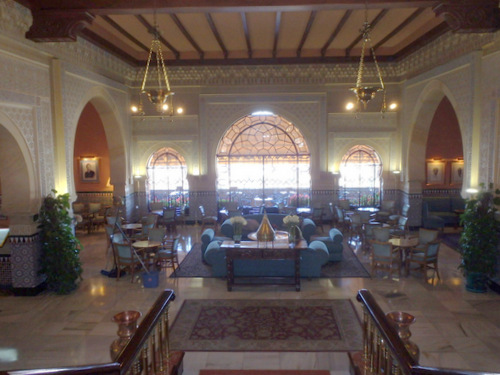 A view straight through the Alhambra Palace Hotel.